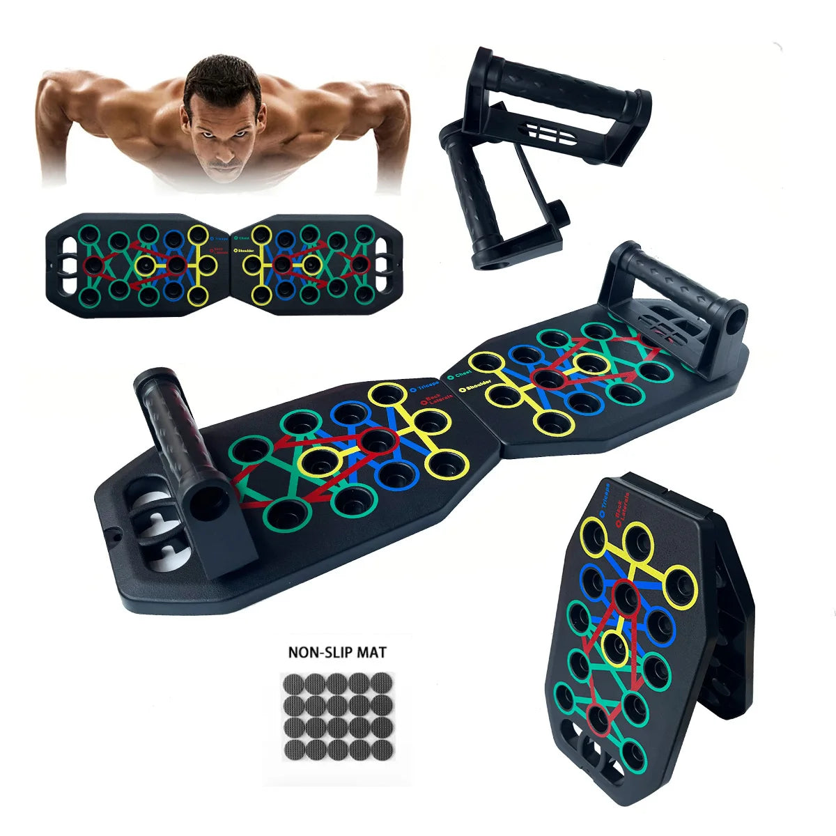 Push Up Multi-Function Adjustable Board, Professional Home Workout Gym Equipment